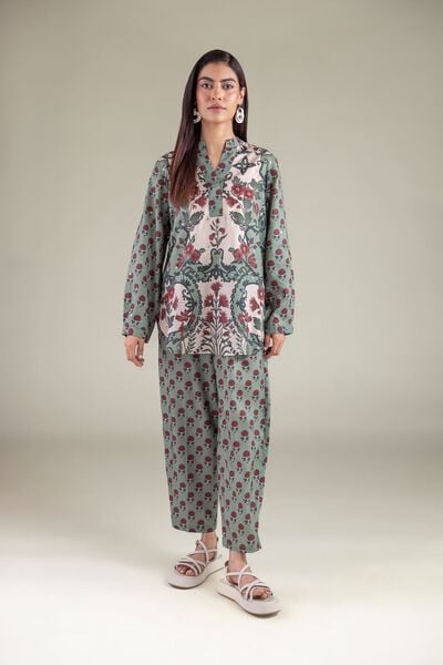 Embroidered | Textured Weave | Trousers | USD 30.00