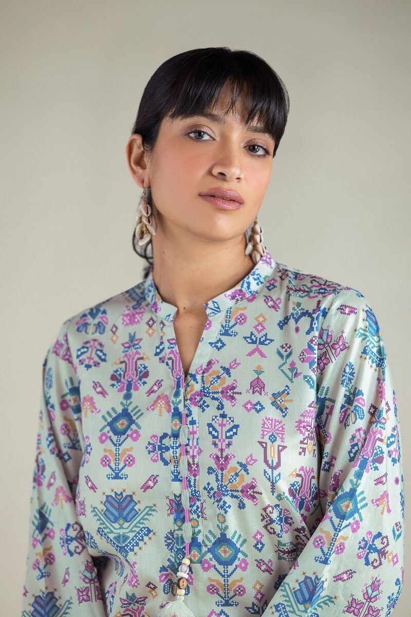 Printed | Cambric | Cambric Tailored 2-Piece | USD 40.00