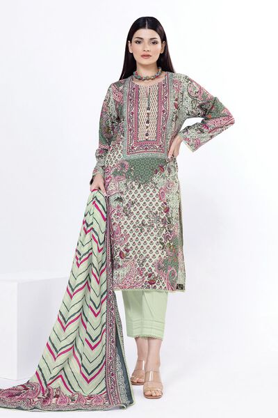 Printed | Slub Lawn | Fabrics 3 Piece | USD 20.00