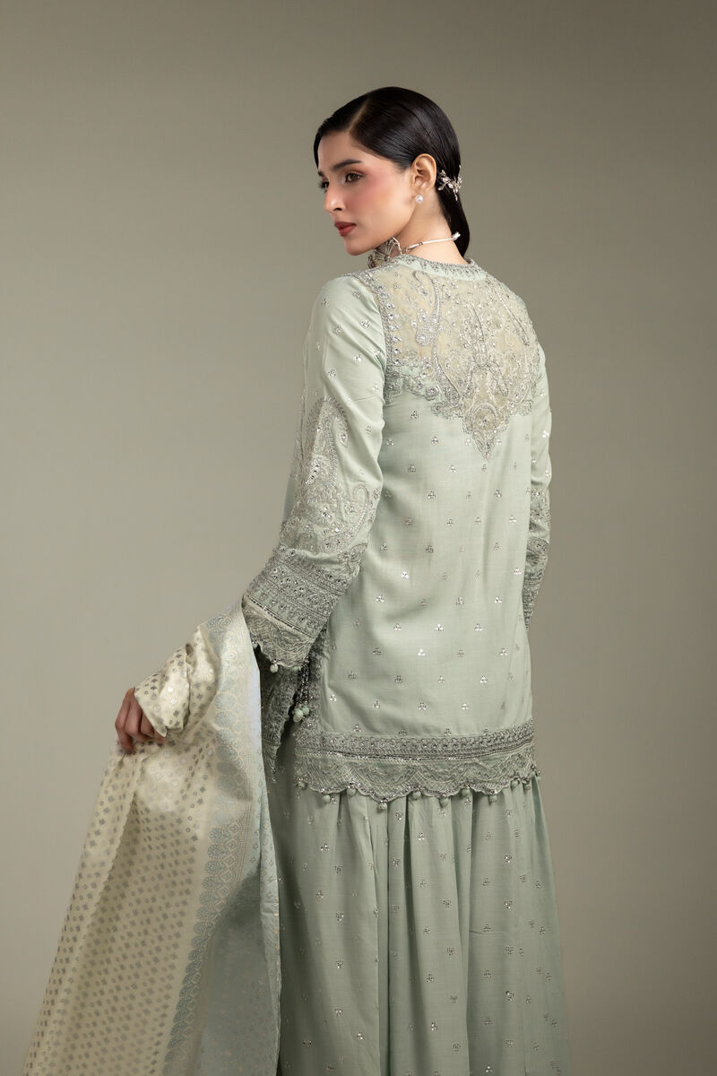 Embroidered | Raw Silk | 3-Piece Co-ord Set | USD 210.00