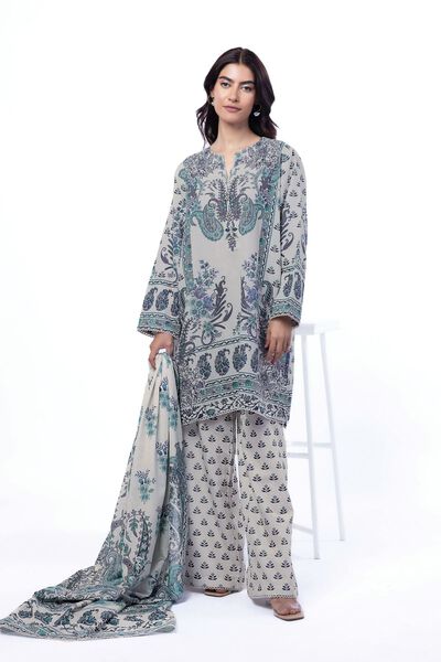 Printed | Karandi | Tailored 3 Piece | USD 50.00