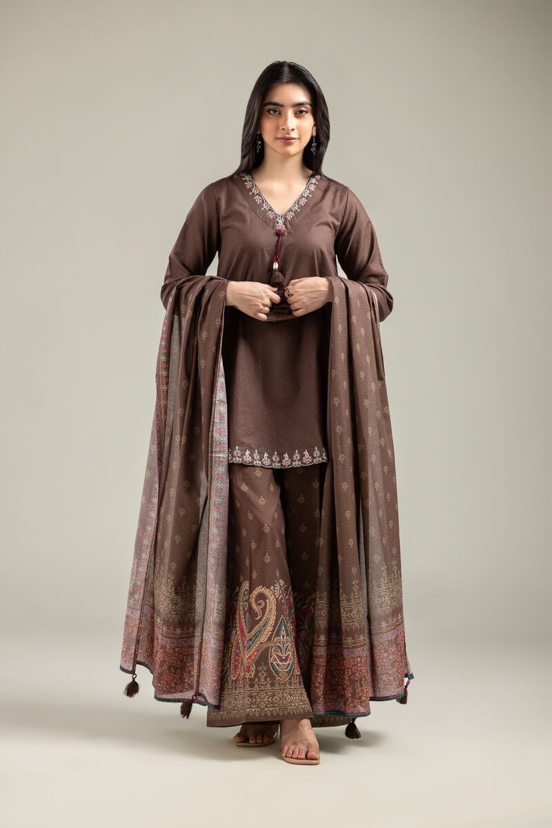 Embroidered | Mesuri | Brown Mesuri Dupatta | USD 25.00