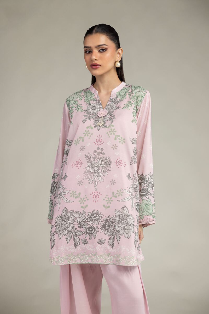 Embroidered | Raw Silk | Floral Silk Kurta | USD 45.00