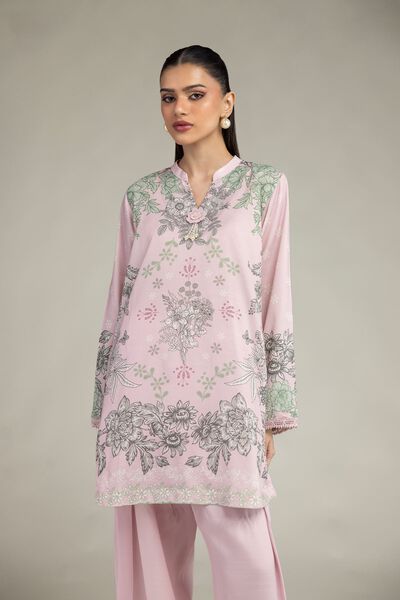 Embroidered | Raw Silk | Floral Silk Kurta | USD 45.00