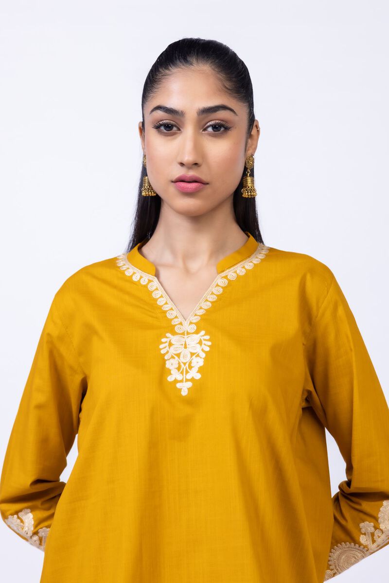 Embroidered | Crosshatch Poplin | Kurta | USD 7.50