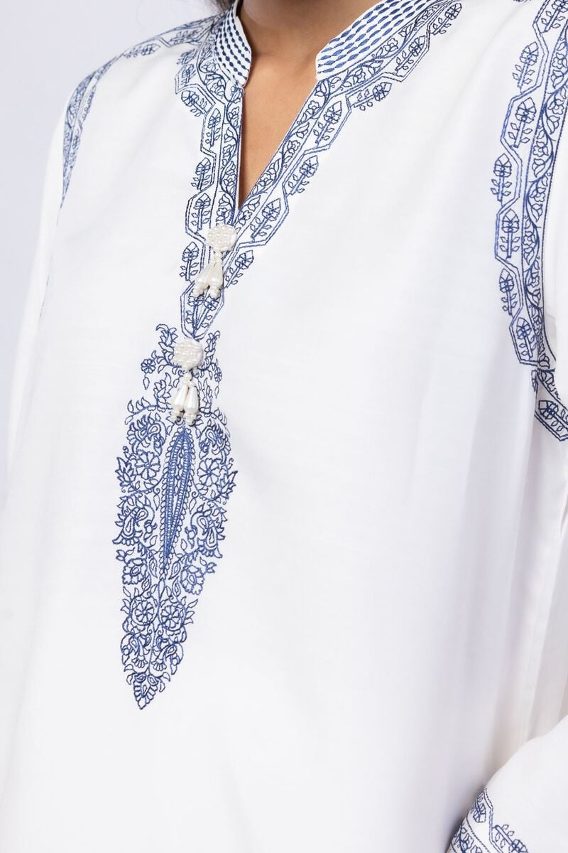 Embroidered | Russian Raw Silk | Kurta | USD 20.00
