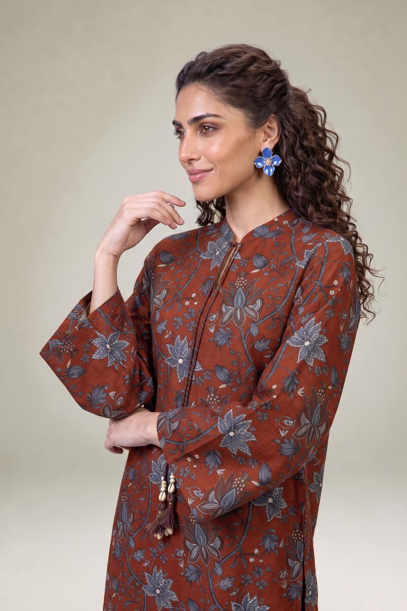Printed | Light Khaddar | Long Khaddar Kurta | USD 35.00