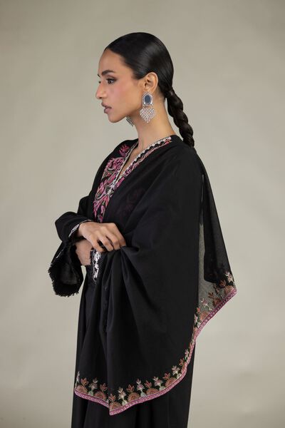 Embroidered | Lawn | Black Lawn Dupatta | USD 30.00