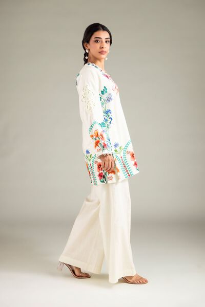 Printed  | Textured Cotton | Pants | USD 25.00