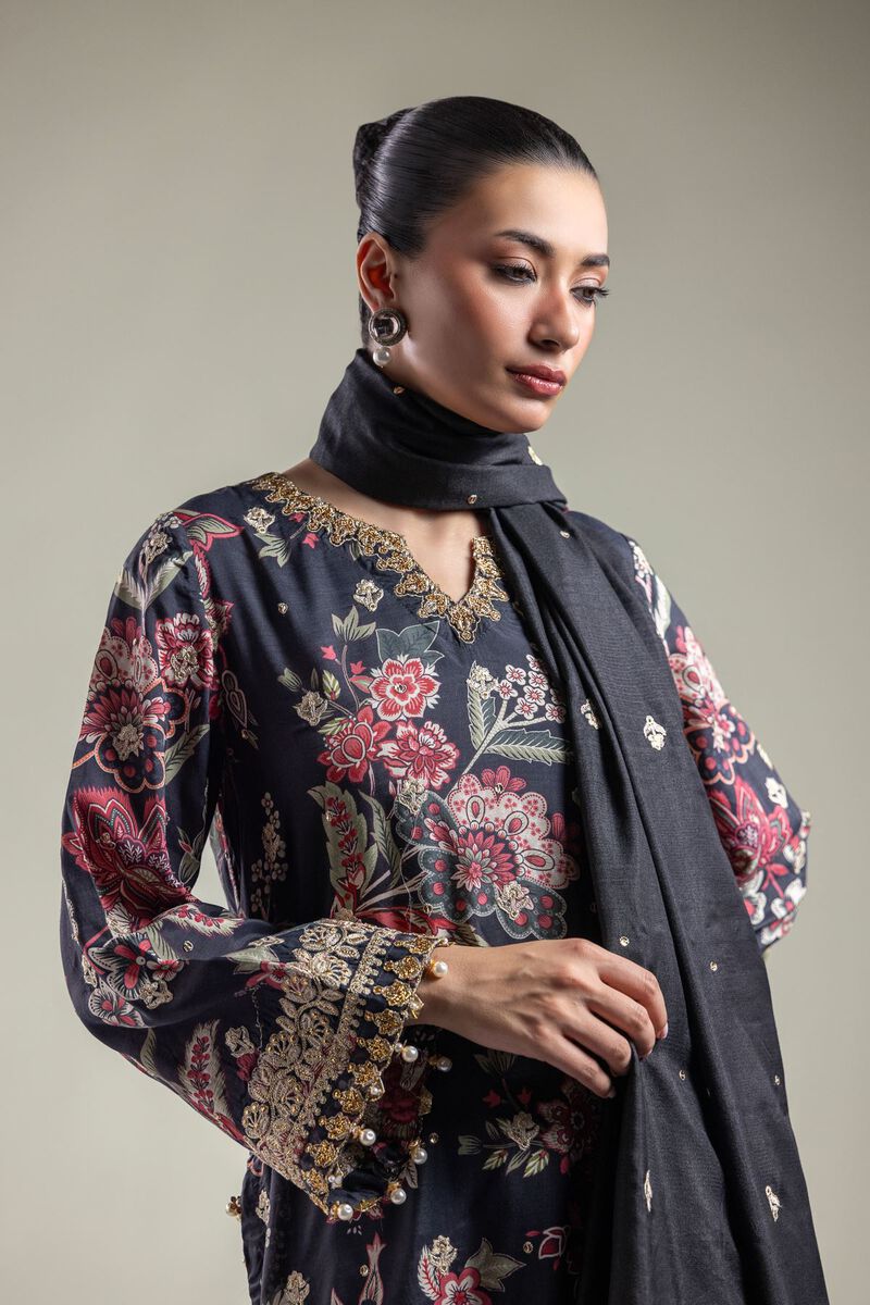 Embroidered | Raw Silk | 3-Piece Floral Set | USD 155.00