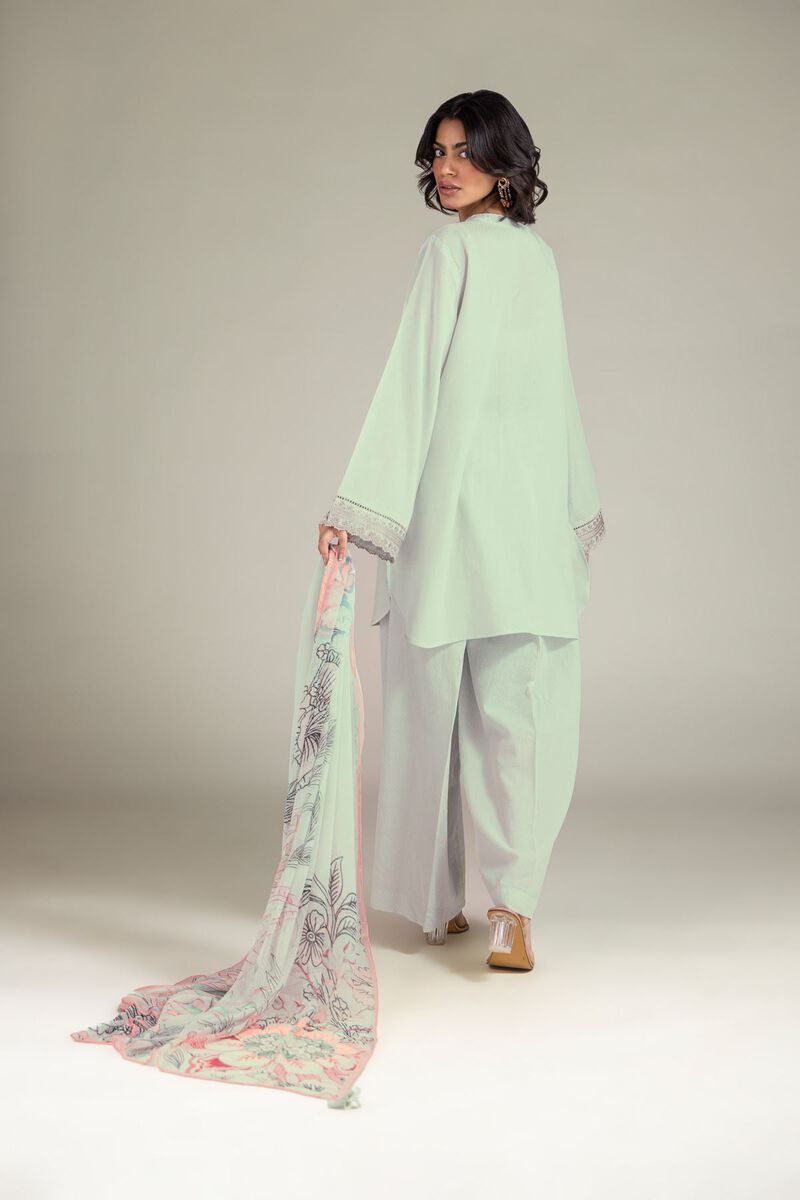 Embroidered | Cotton Dobby | 3-Piece Tailored Set | USD 65.00