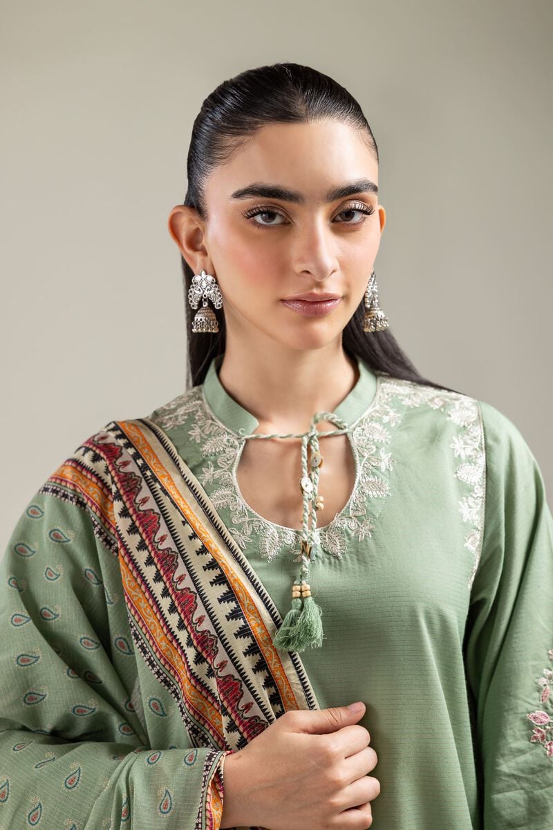 Embroidered | Mesuri | Mint Mesuri Dupatta | USD 25.00