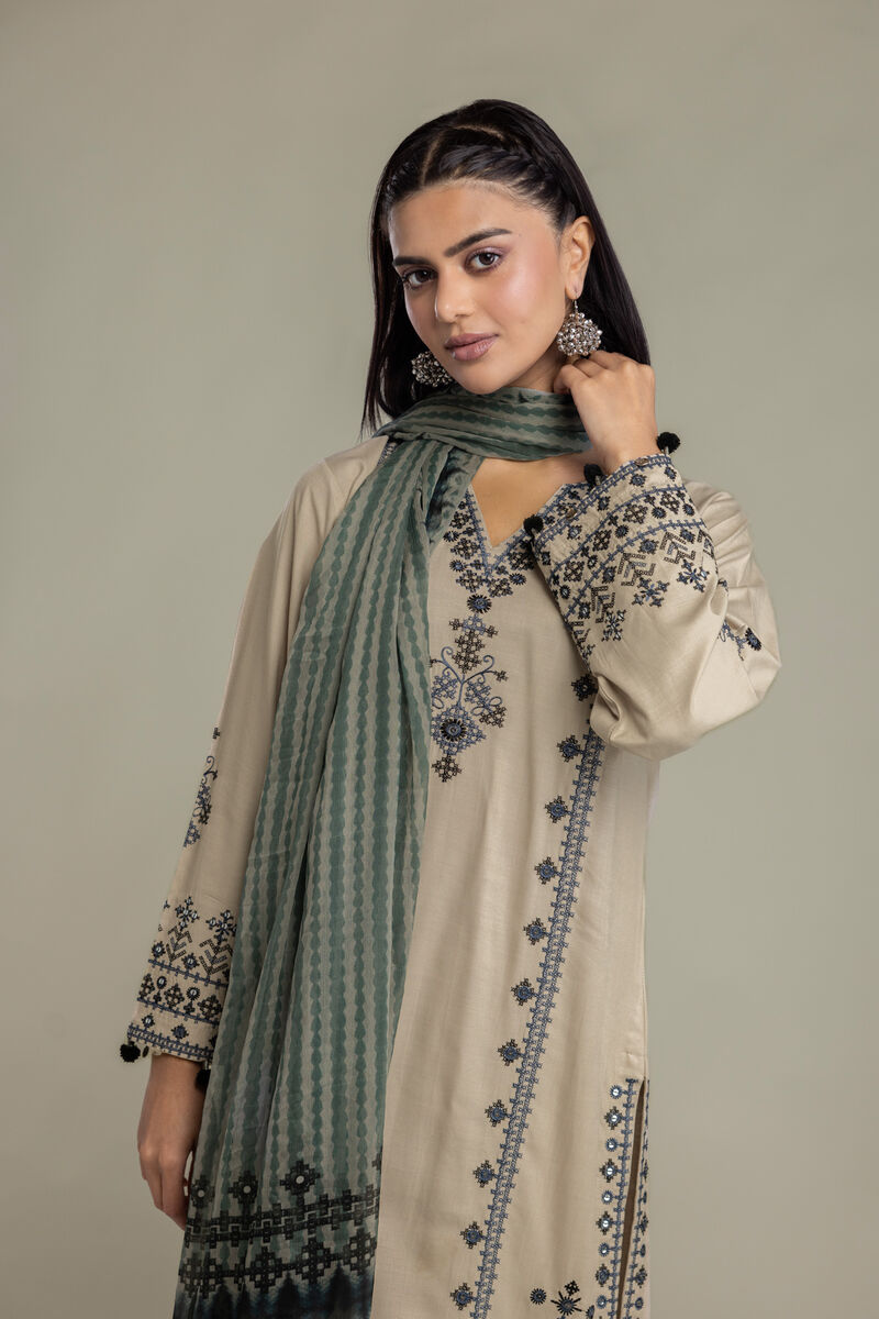 Embroidered | Raw Silk | 3 Piece Tailored | USD 105.00