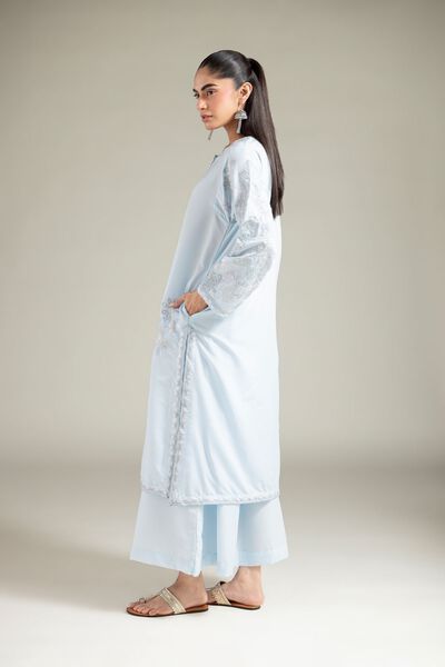 Embroidered | Blended Cambric | Pants | USD 25.00