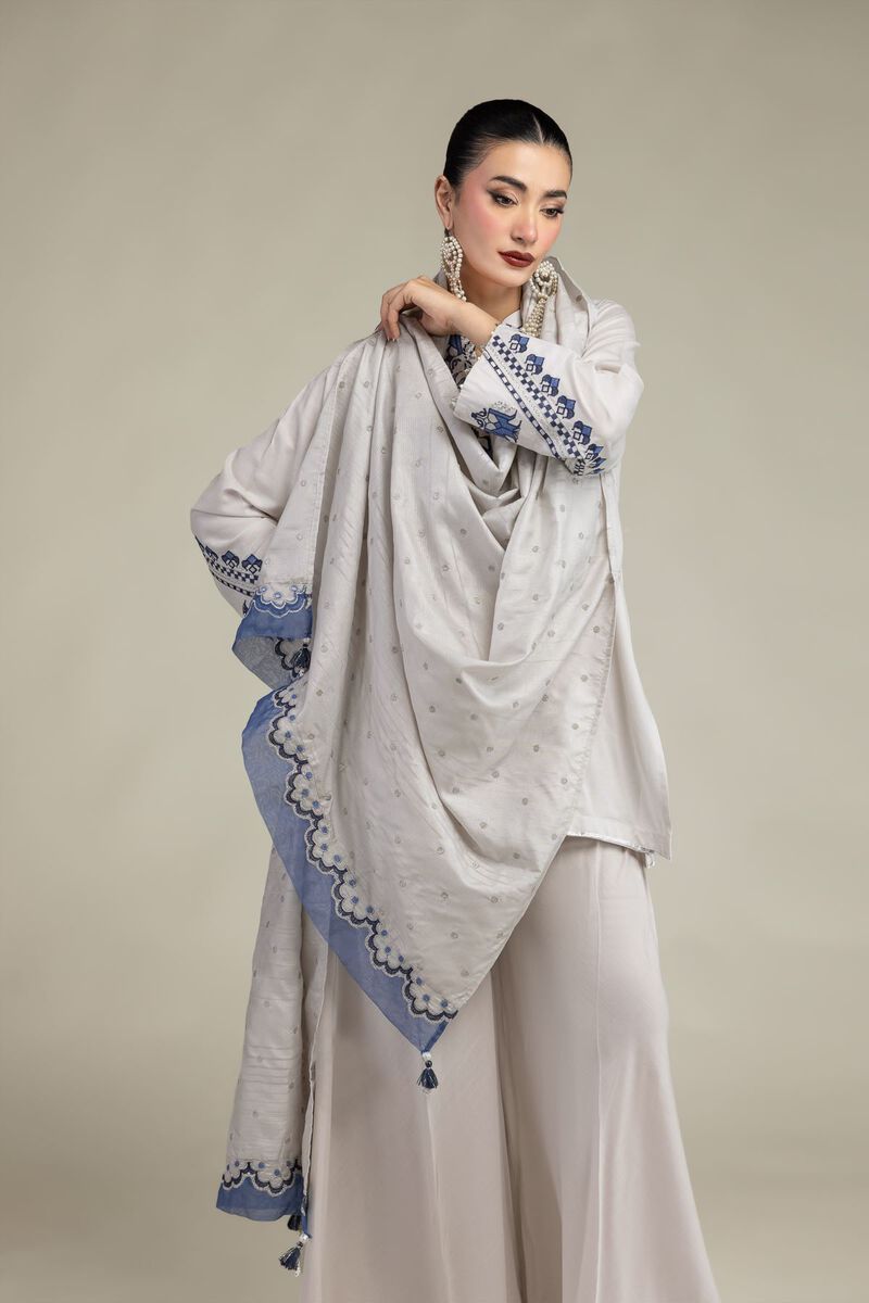 Embroidered | Polyester Silk | Embroidered Silk Dupatta | USD 40.00
