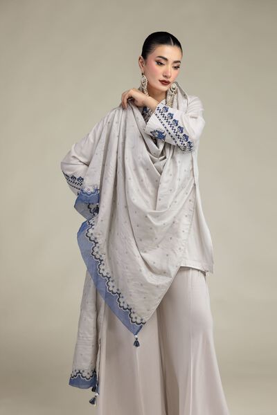 Embroidered | Polyester Silk | Embroidered Silk Dupatta | USD 40.00