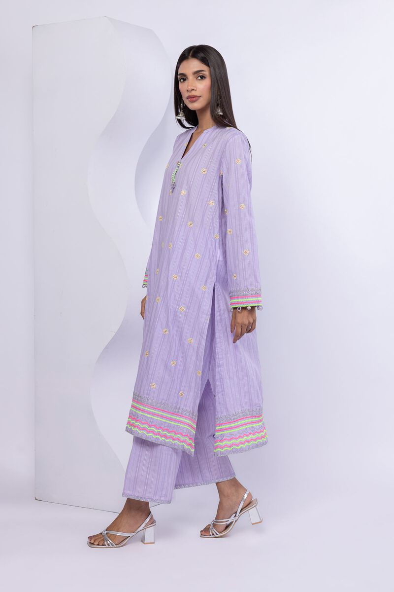 Embroidered | Lurex Stripes | Kurta | USD 20.00