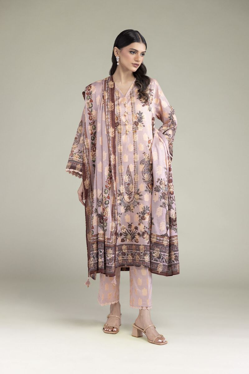Printed | Jacquard | Floral Tailored 3-Piece | USD 65.00