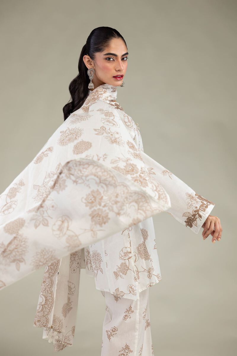 Embroidered | Lawn | Floral Lawn Dupatta | USD 25.00