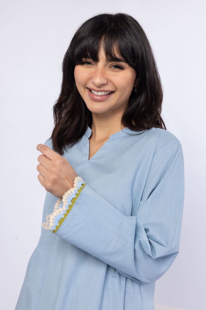 Embroidered | Crosshatch Poplin | Kurta | USD 9.00