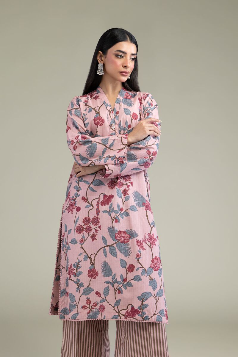 Printed | Cotton Dobby | Floral Longline Kurta | USD 30.00
