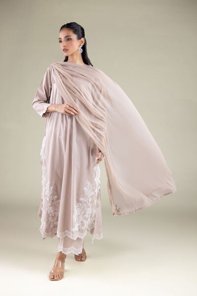 Embroidered | Chiffon | Draped Lace Dupatta | USD 30.00