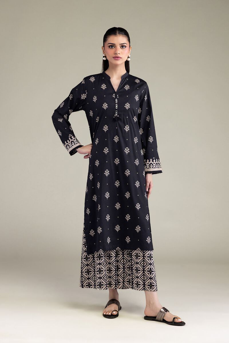 Printed | Cotton Viscose | Long V-Neck Kurta | USD 35.00