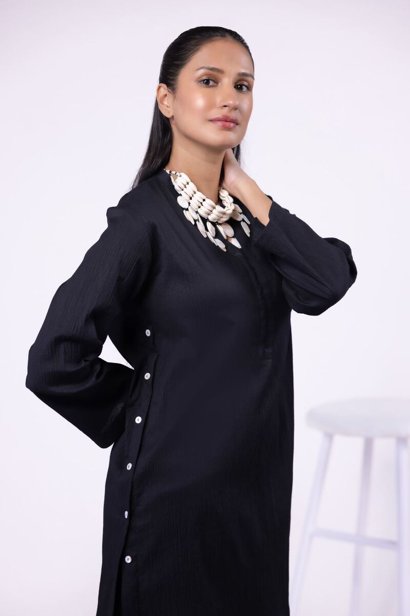 Dyed | Ripple Crinkle | Kurta | USD 25.00