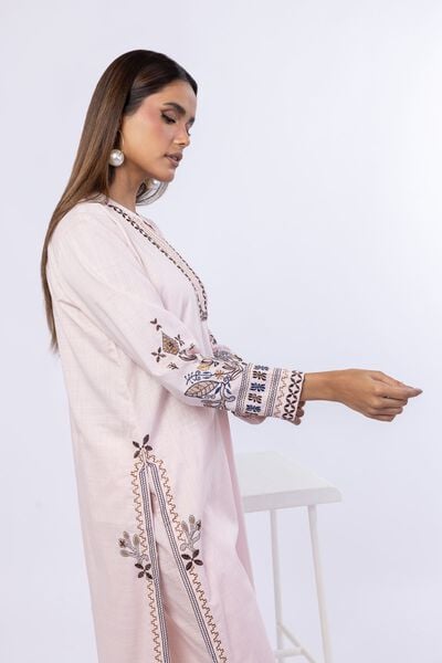 Embroidered | Crosshatch Poplin | Kurta | USD 25.00