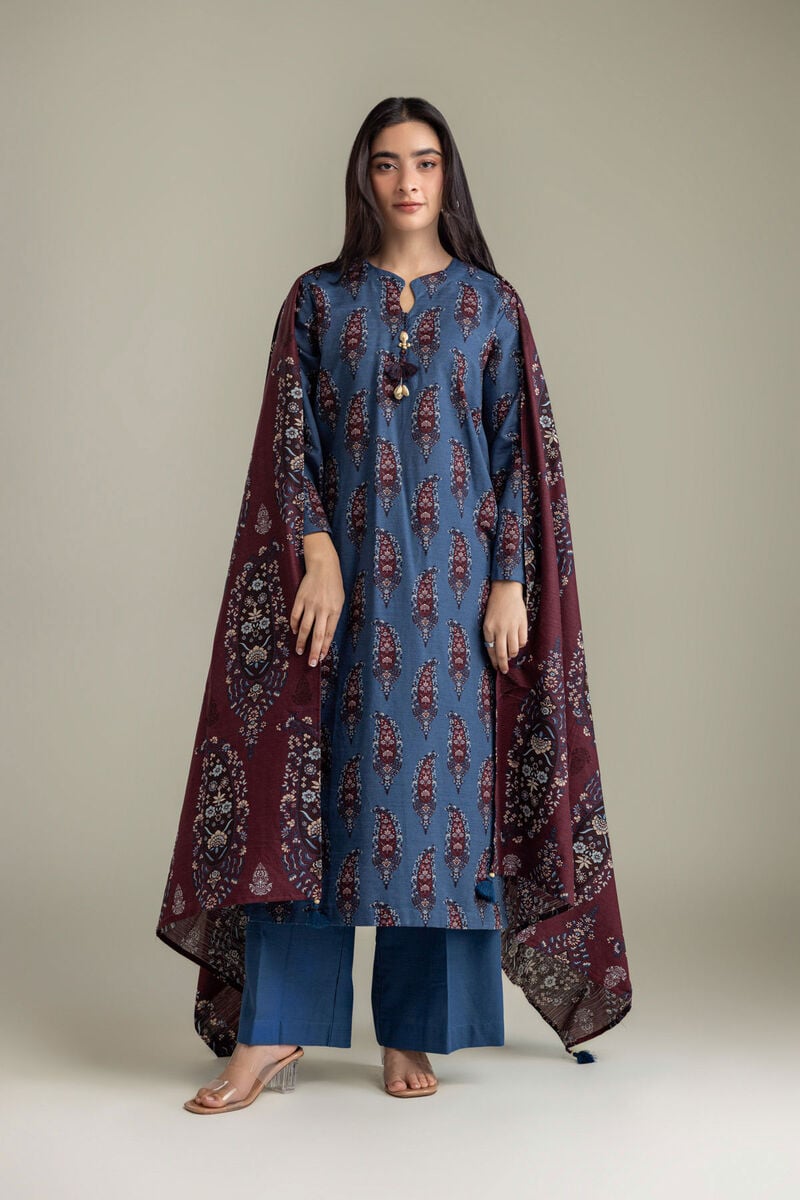 Printed | Light Khaddar | Tailored 3-Piece Set | USD 65.00