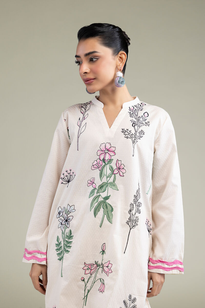 Embroidered | Cotton Dobby | Floral Cotton Kurta | USD 12.00