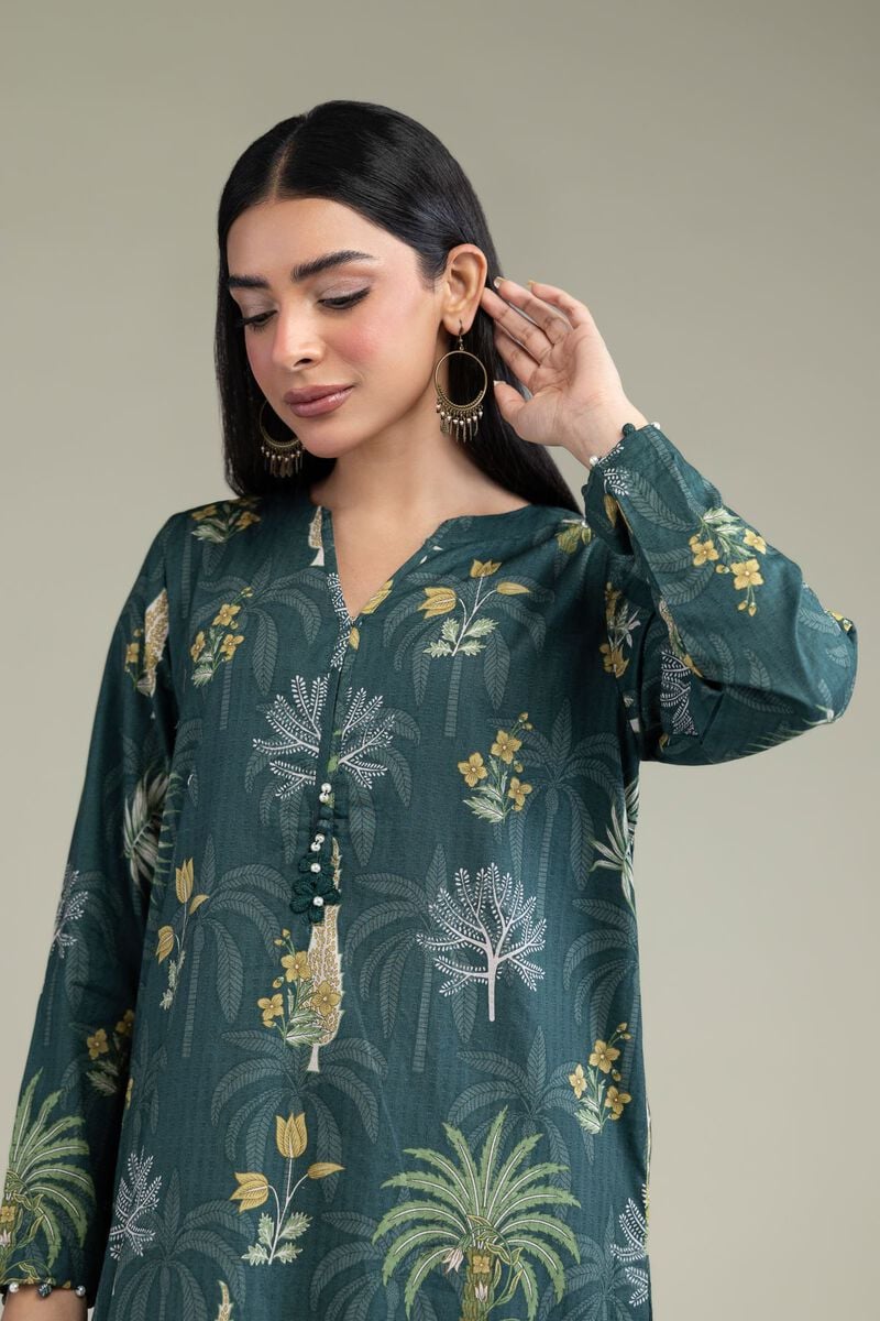 Printed | Cotton Dobby | Floral V-Neck Kurta | USD 30.00