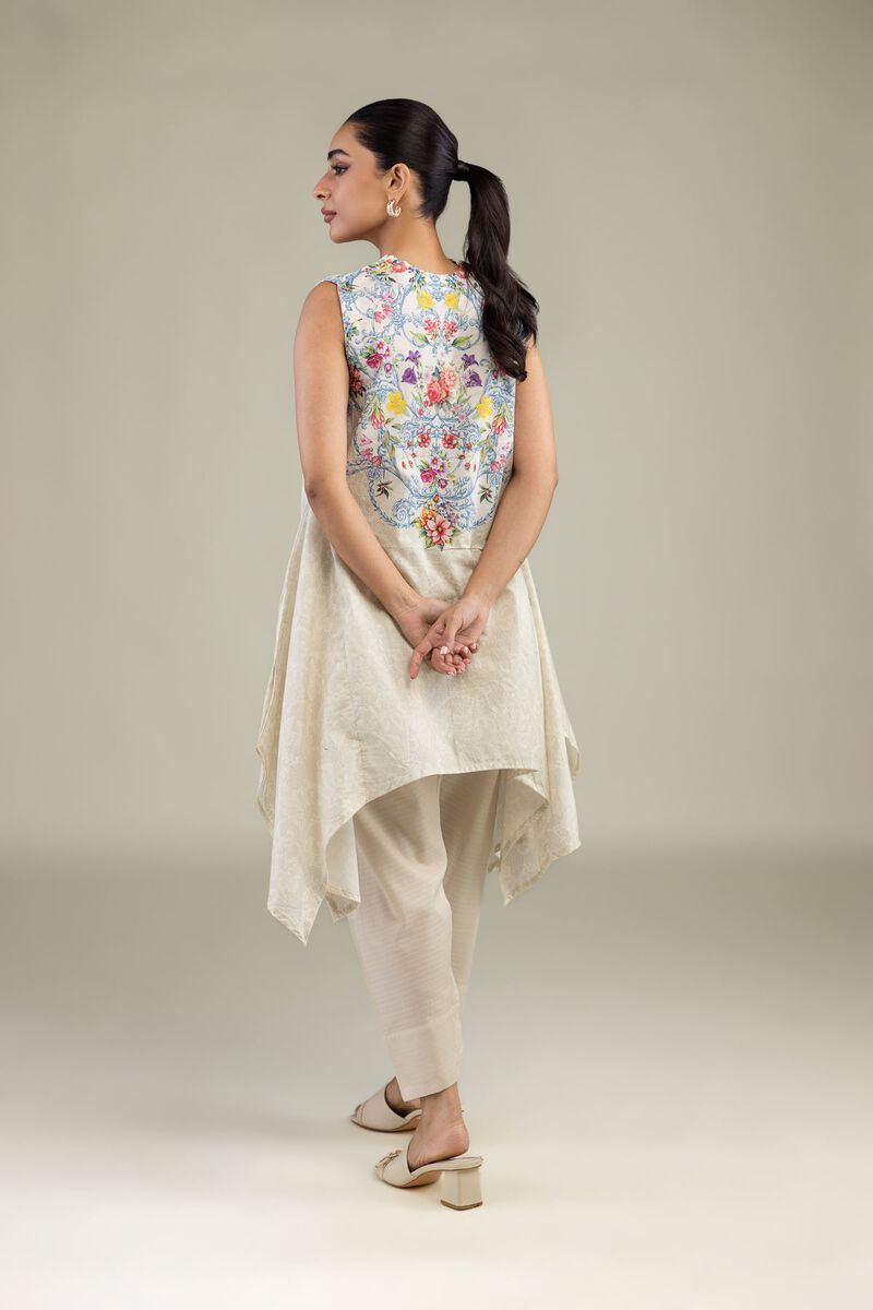 Printed | Cotton Dobby | Sleeveless Floral Kurta | USD 35.00