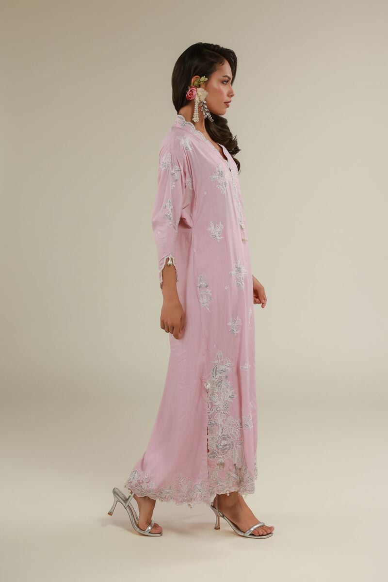 Embroidered | Raw Silk | Floral Pearl Co-ords | USD 100.00