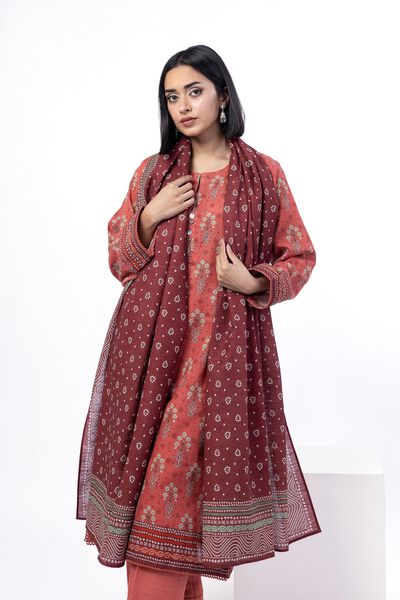 Printed | Textured Cotton | Tailored 3 Piece | USD 45.00
