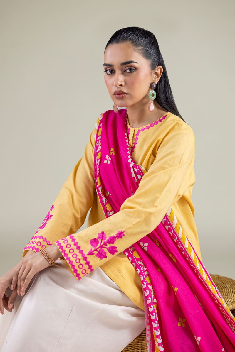 Embroidered | Cotton Net | Dupatta | USD 25.00