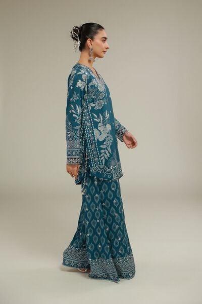 Embroidered | Raw Silk | Pants | USD 40.00