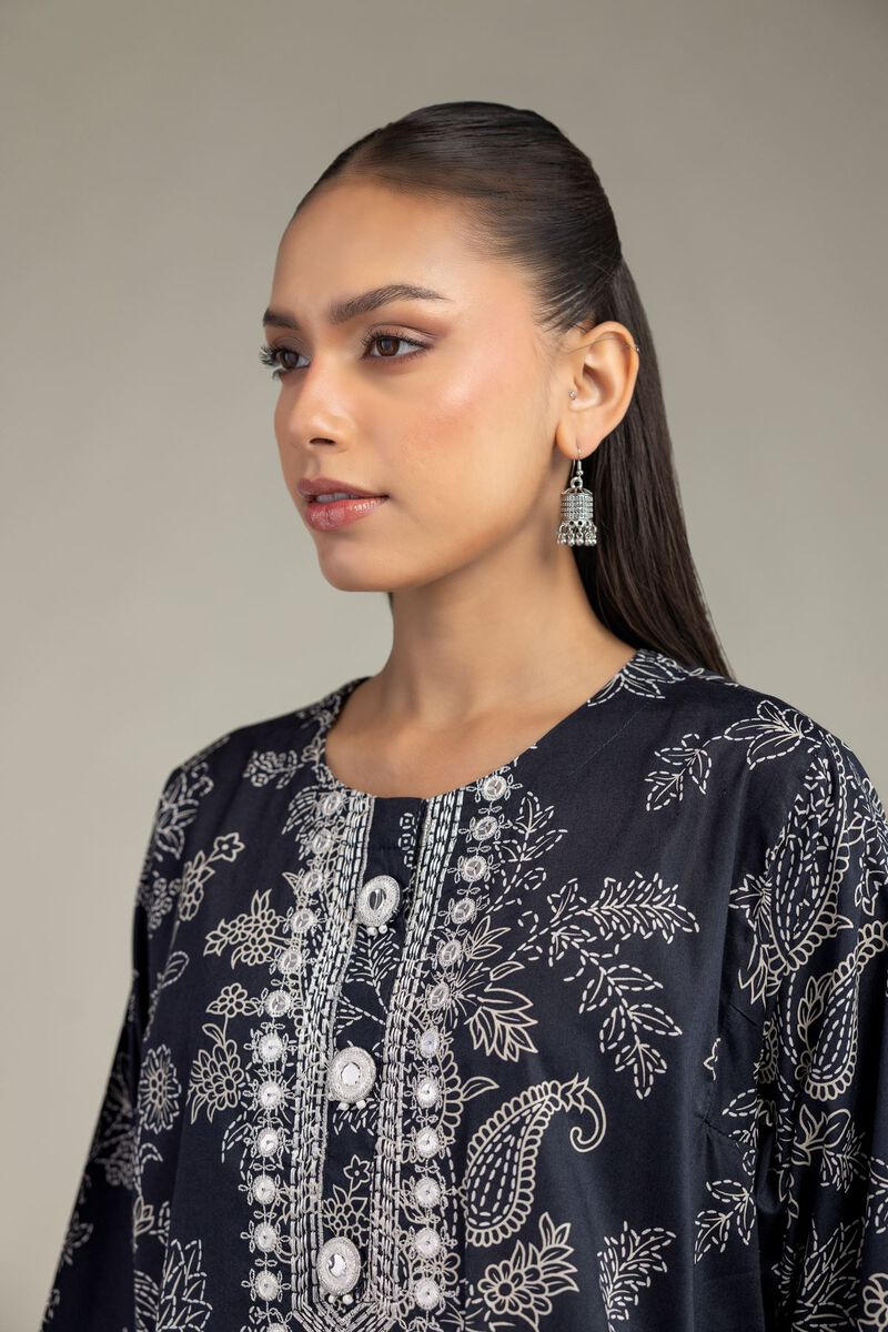 Embroidered | Cotton Viscose | Floral Paisley Kurta | USD 45.00