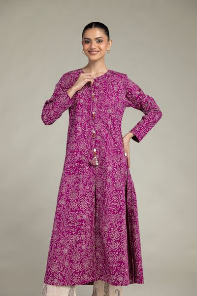 Printed | Cambric | Floral Round-Neck Kurta | USD 40.00