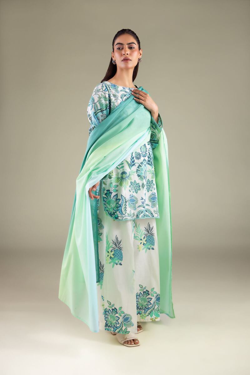Printed | Lawn | Flowy Draped Dupatta | USD 25.00