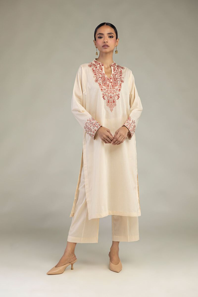 Embroidered | Cambric | Long Cambric Kurta | USD 40.00