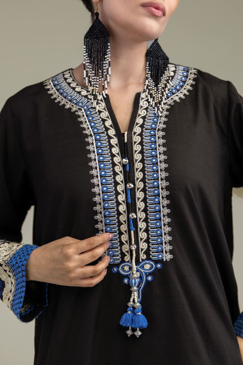 Embroidered | Raw Silk | Short Silk Kurta | USD 45.00