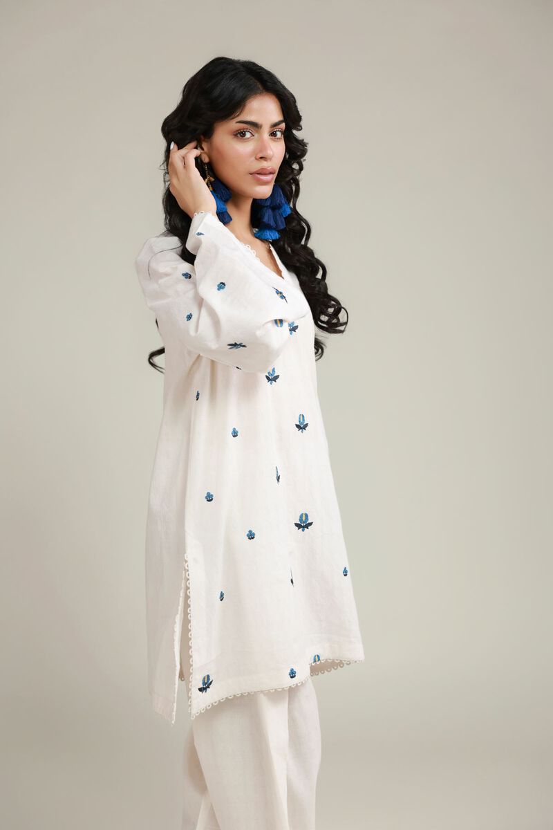 Embroidered | Dobby | Tailored 2-Piece Set | USD 55.00