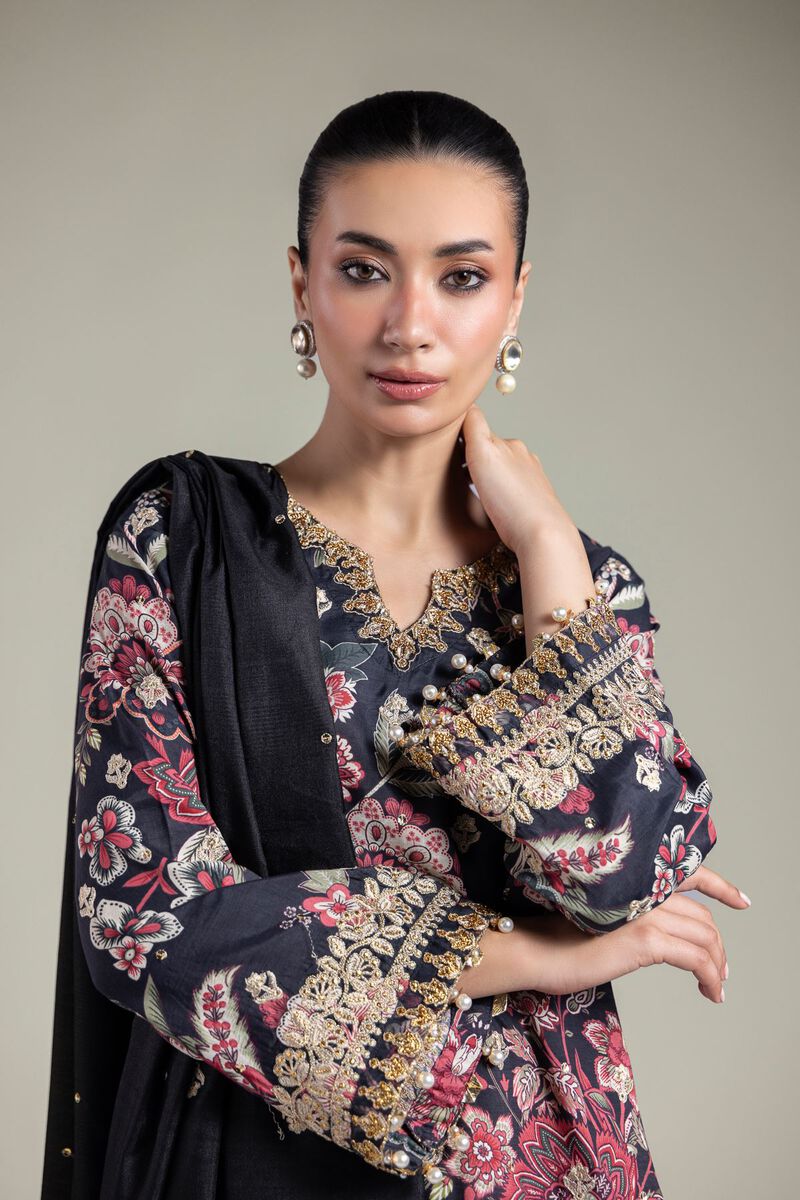 Embroidered | Raw Silk | 3-Piece Floral Set | USD 155.00