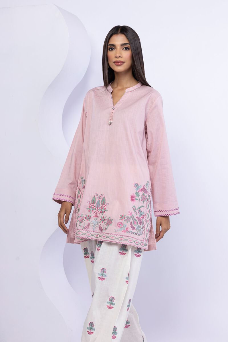 Embroidered | Crosshatch Poplin | Kurta | USD 17.50