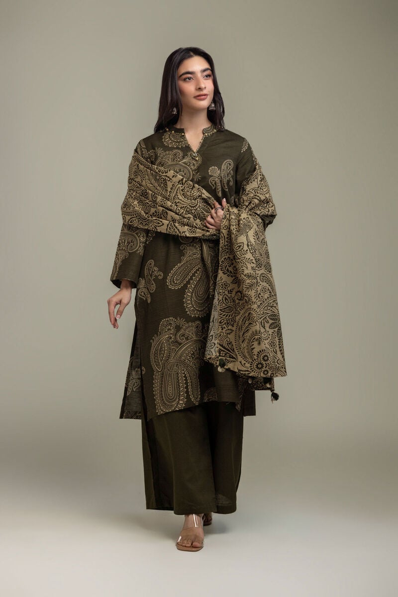 Printed | Light Khaddar | Khaddar 3-Piece Tailored | USD 65.00
