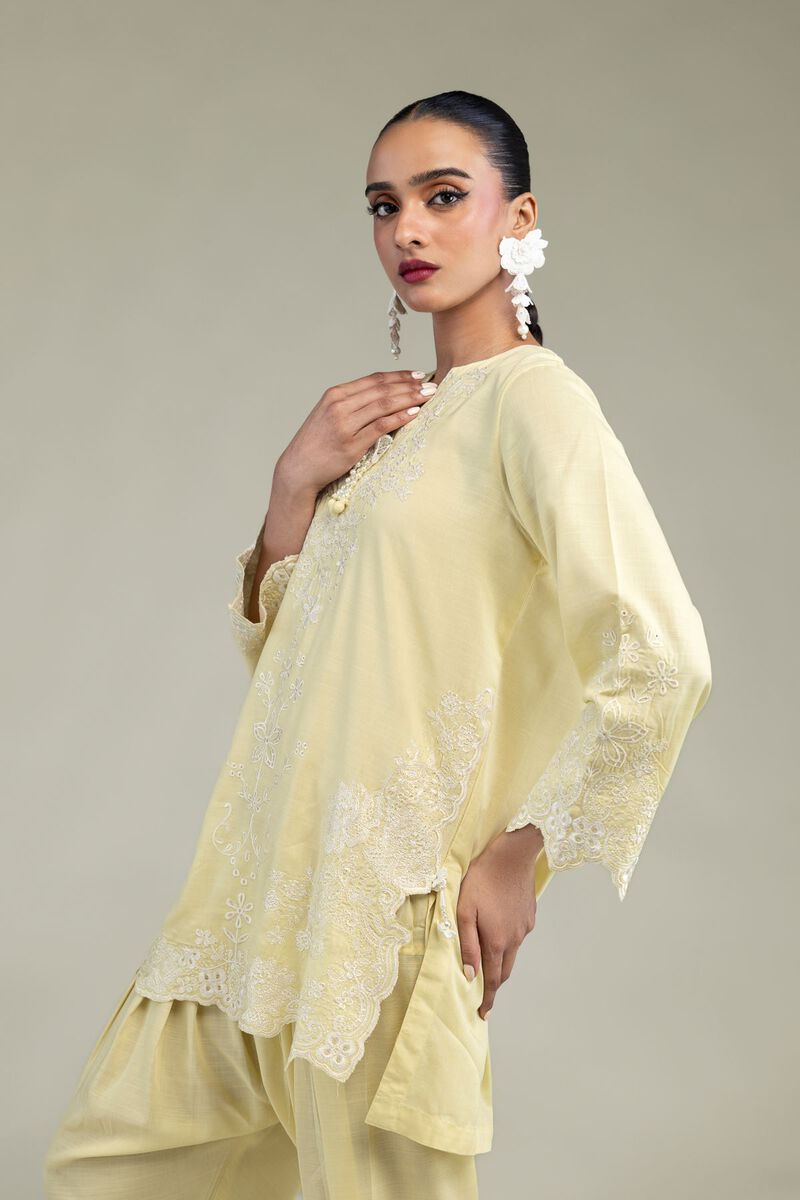 Embroidered | Raw Silk | Silk V-Neck Kurta | USD 60.00
