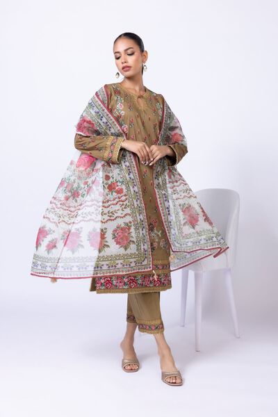 Printed | Karandi Net | Dupatta | USD 16.00
