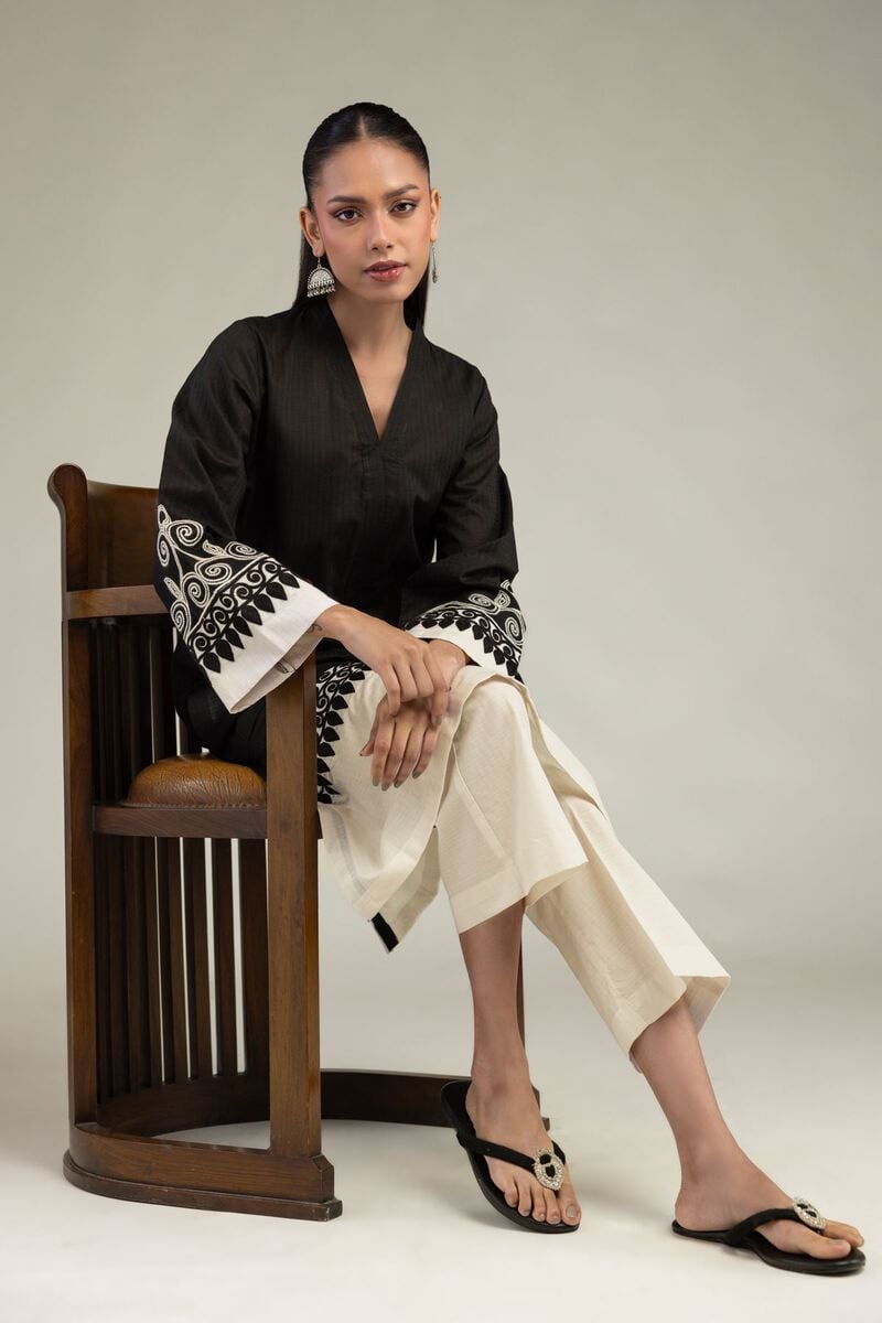 Embroidered | Cotton Dobby | Long Cotton Kurta | USD 45.00