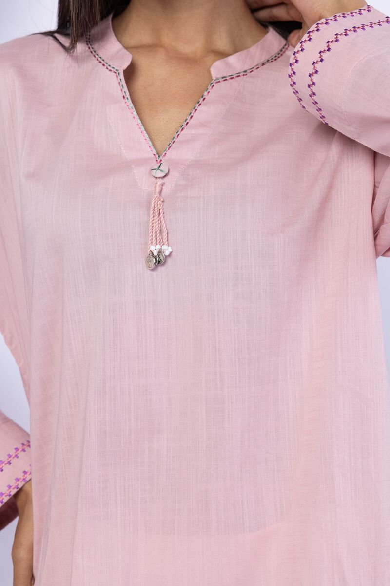 Embroidered | Crosshatch Poplin | Kurta | USD 17.50